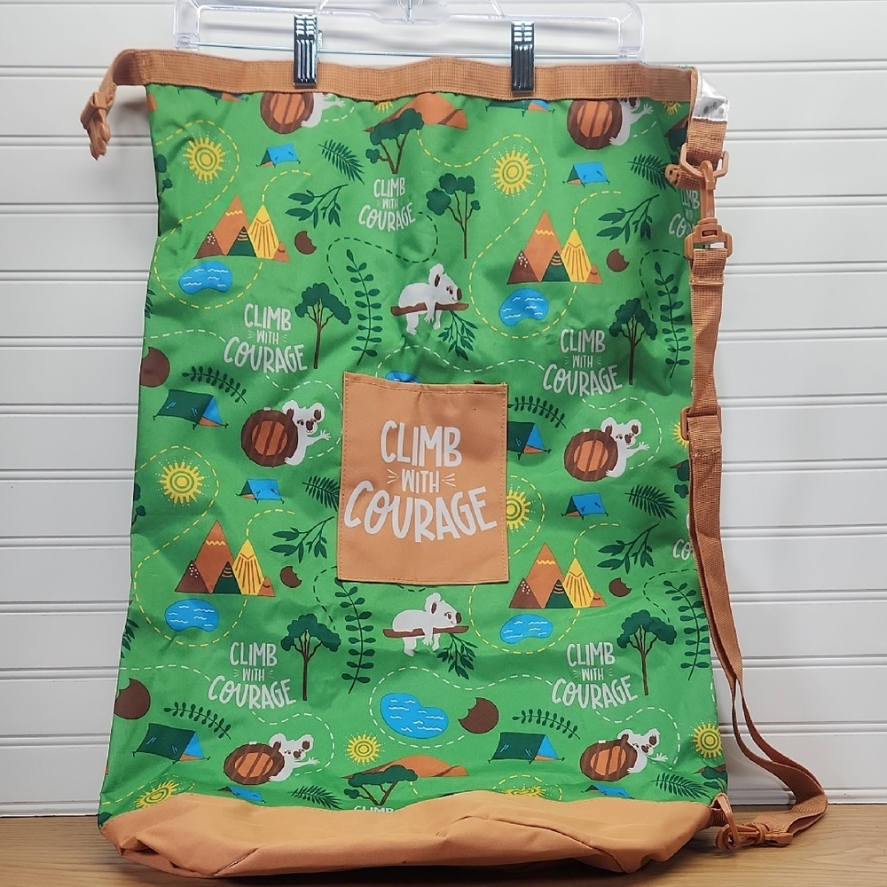 Girl Scouts Little Brownie Baker Green Climb with Courage Duffle Bag